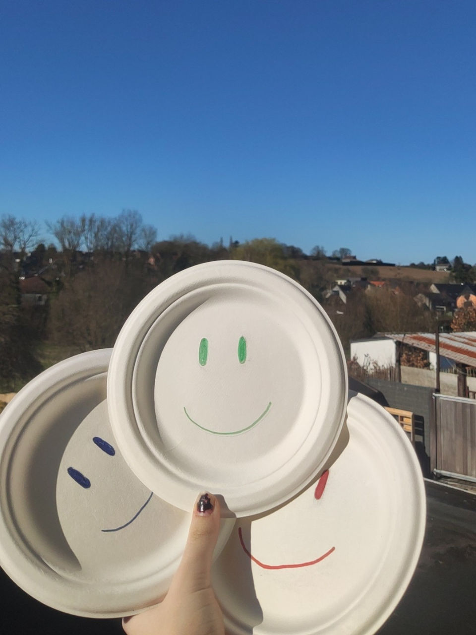 Kishan, Josh and Danny outside Rowan in Belgium