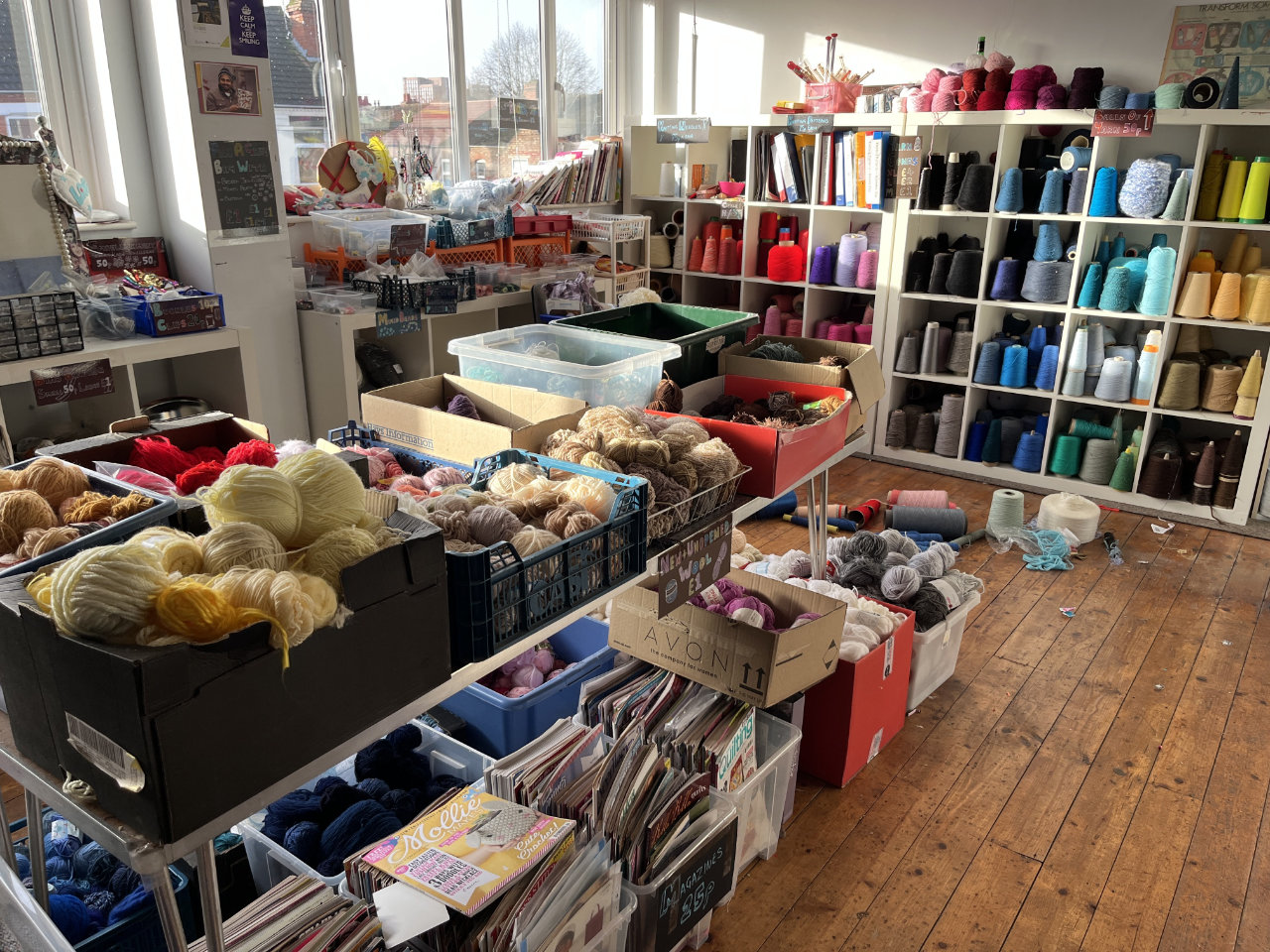 The Scrapstore yarn room